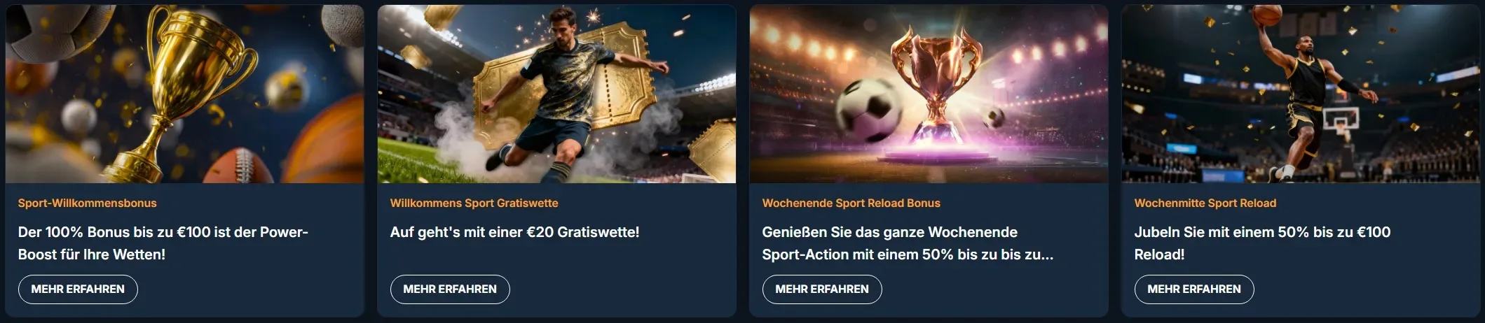 Sport Begrüßung mit Freebet